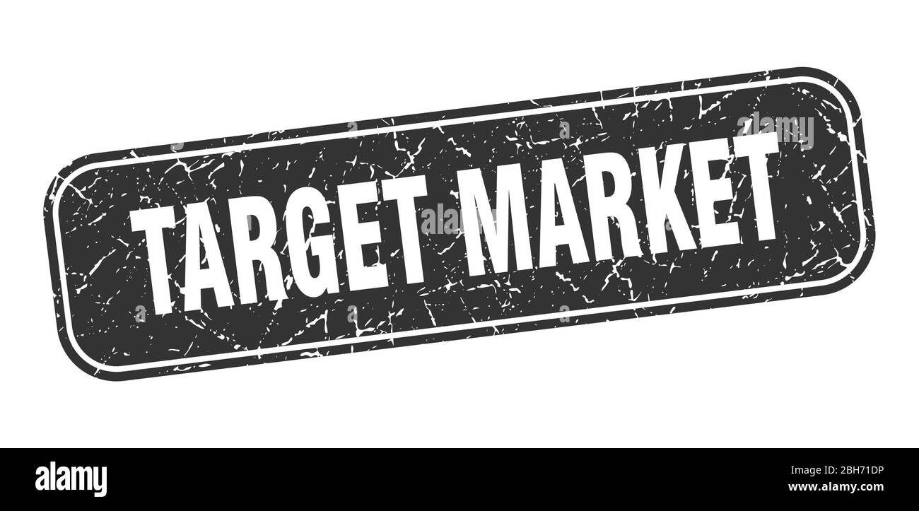 target market stamp. target market square grungy black sign Stock ...
