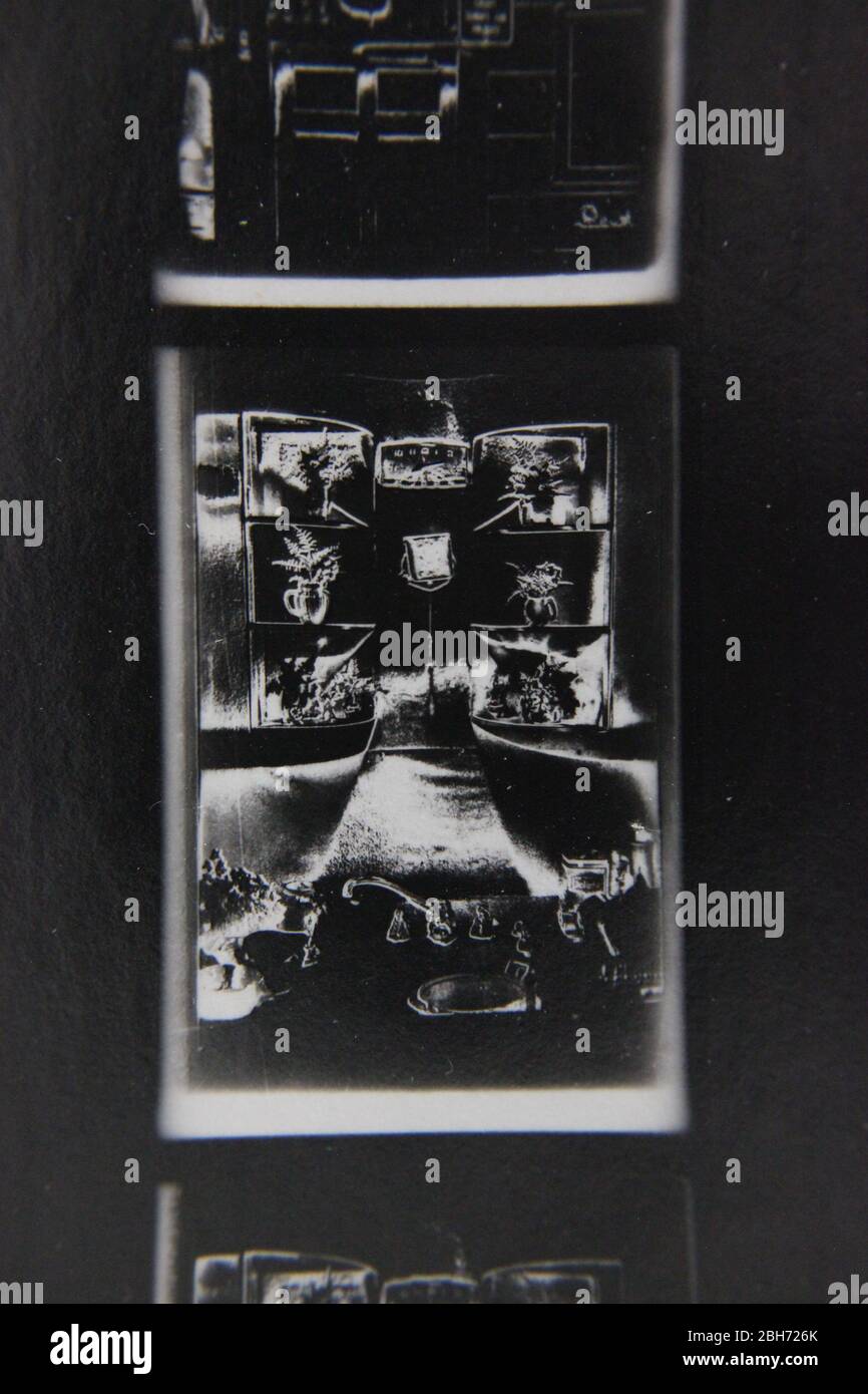 Fine 70s vintage extreme high contrast contact print photography of the ... image.