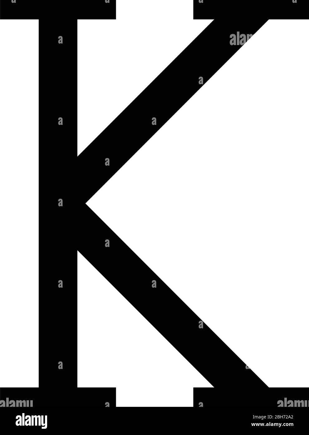 Kappa greek symbol capital letter uppercase font icon black color vector  illustration flat style simple image Stock Vector Image & Art - Alamy