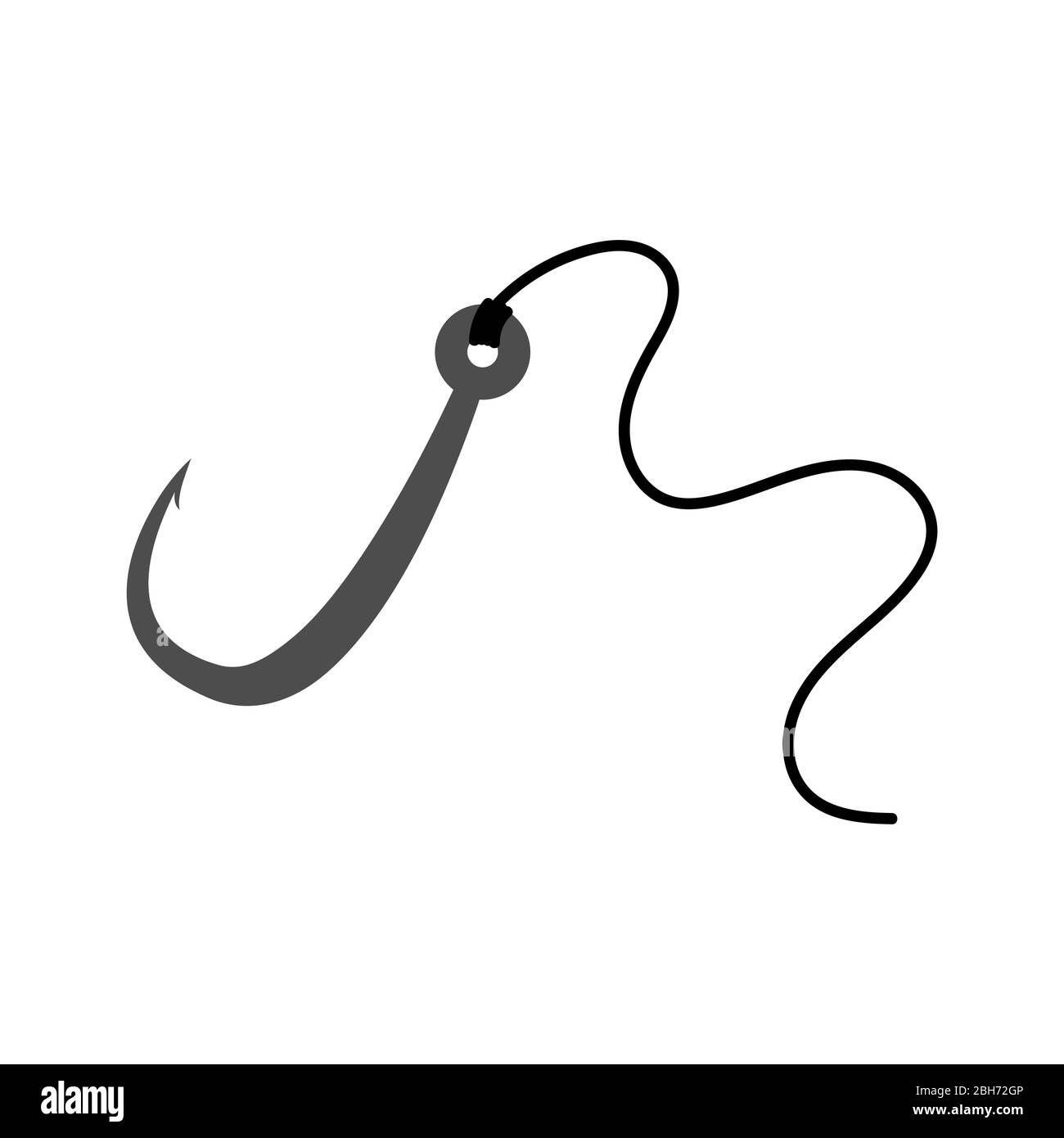 fishing hook vector graphic design illustration template Stock Vector Image  & Art - Alamy