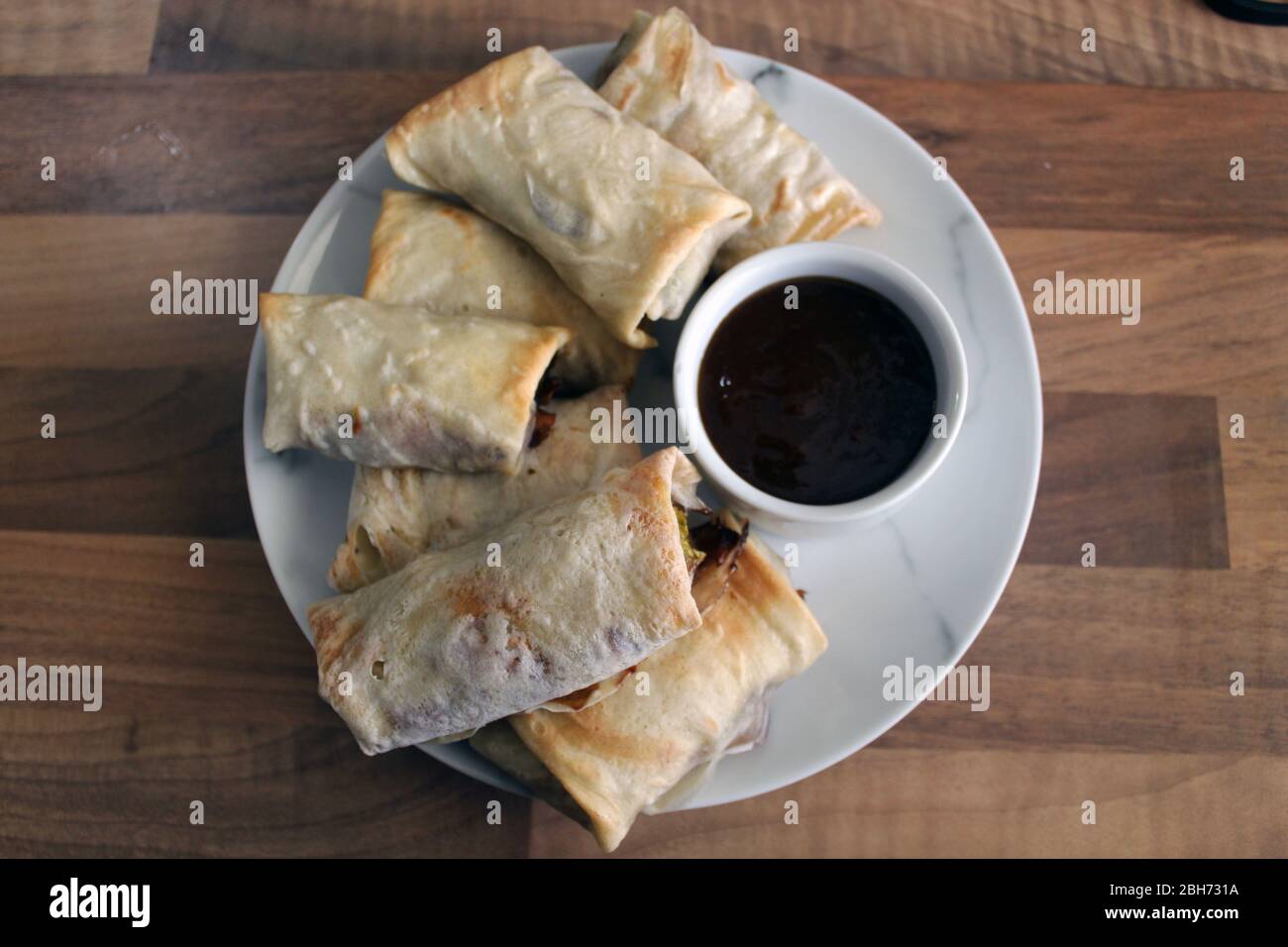 Home made Spring Rolls Stock Photo - Alamy