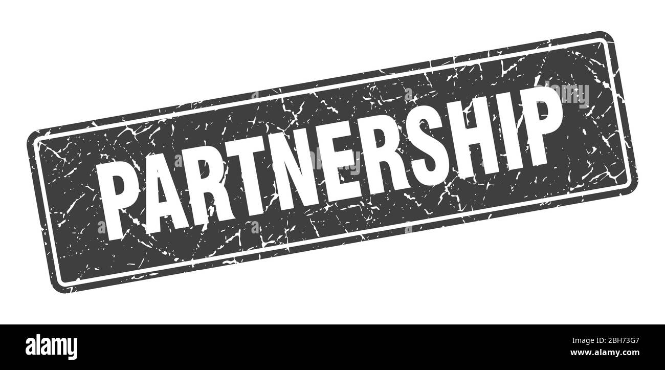 partnership stamp. partnership vintage black label. Sign Stock Vector