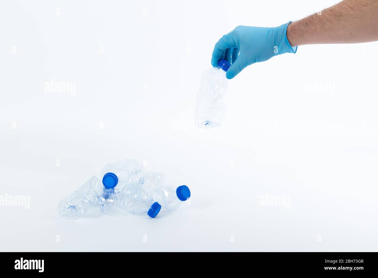 Recycling concept with plastic bottles Stock Photo