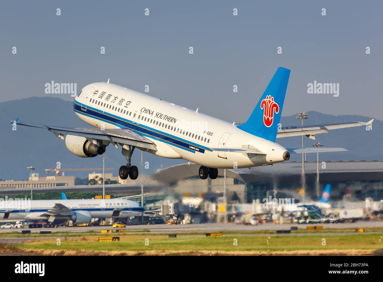 Guangzhou, China – September 23, 2019: China Southern Airlines Airbus A320 airplane at Guangzhou airport (CAN) in China. Stock Photo