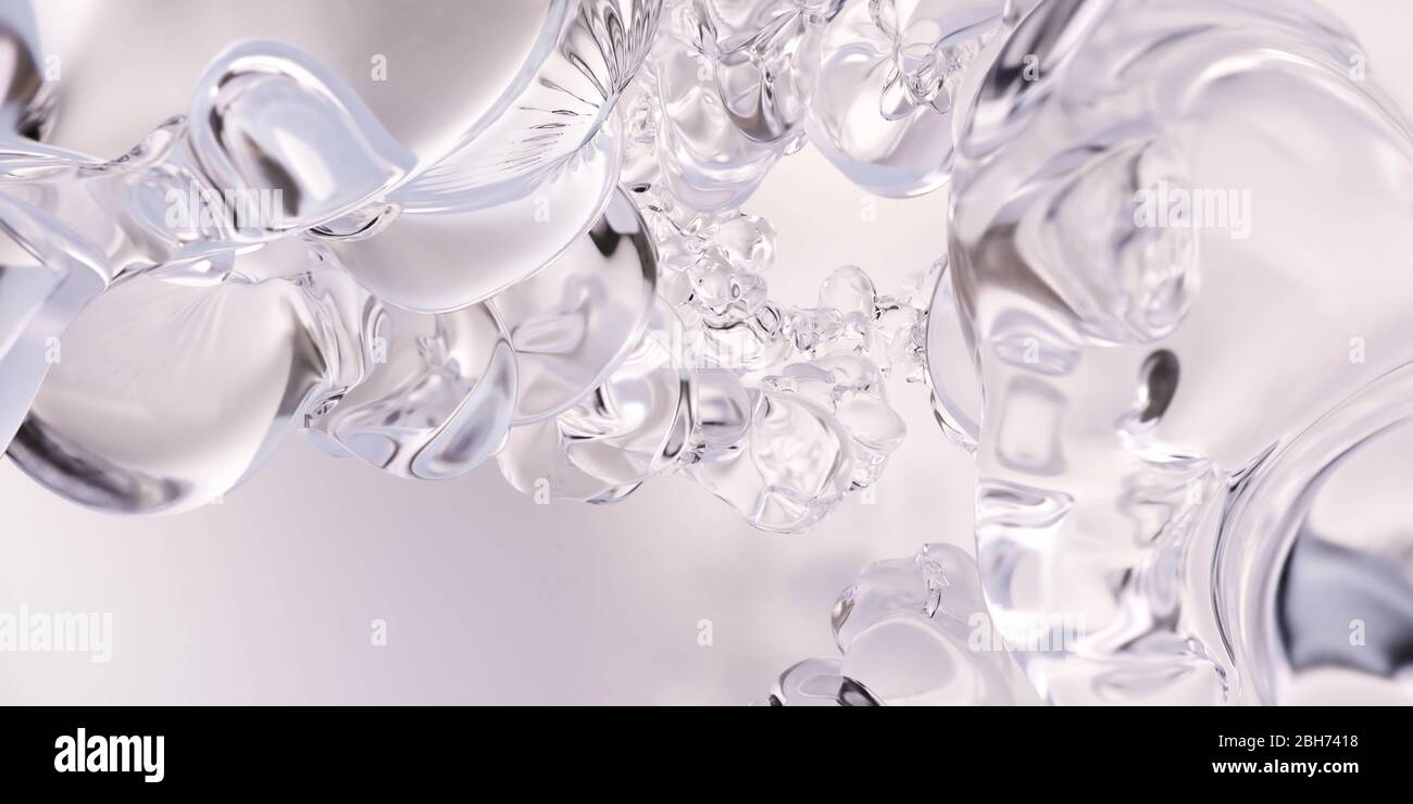 Water drops falling on white background 3d rendering illustration Stock ...