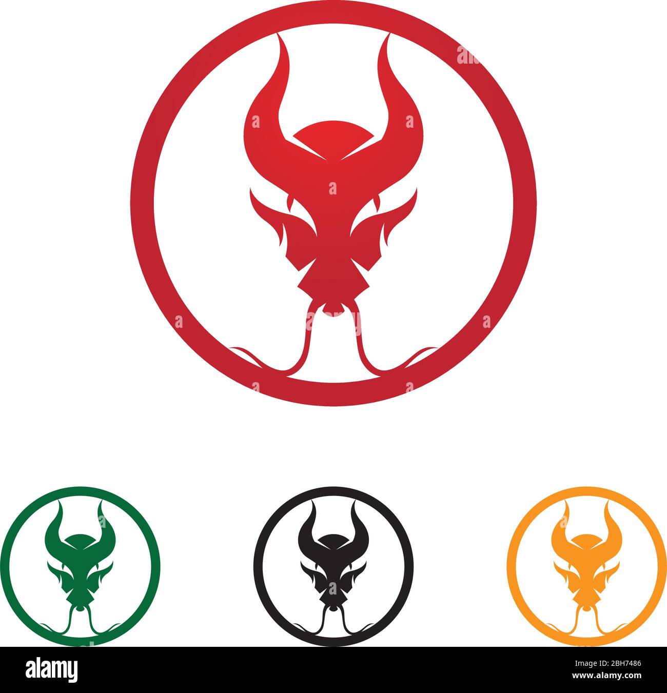 Dragon head vector image logo Stock Vector Image & Art - Alamy