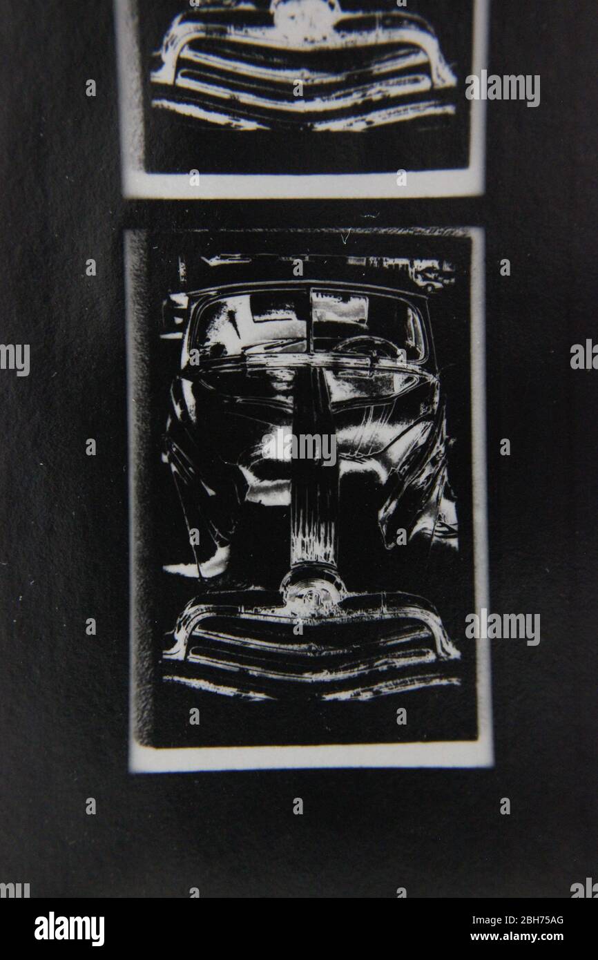 Fine 70s vintage extreme high contrast contact print photography of the ...