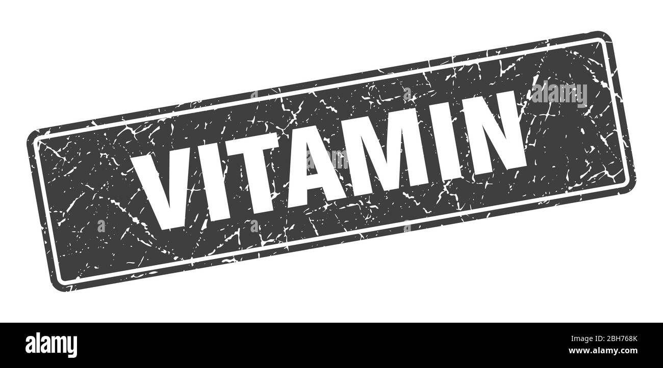 vitamin stamp. vitamin vintage black label. Sign Stock Vector Image & Art Alamy