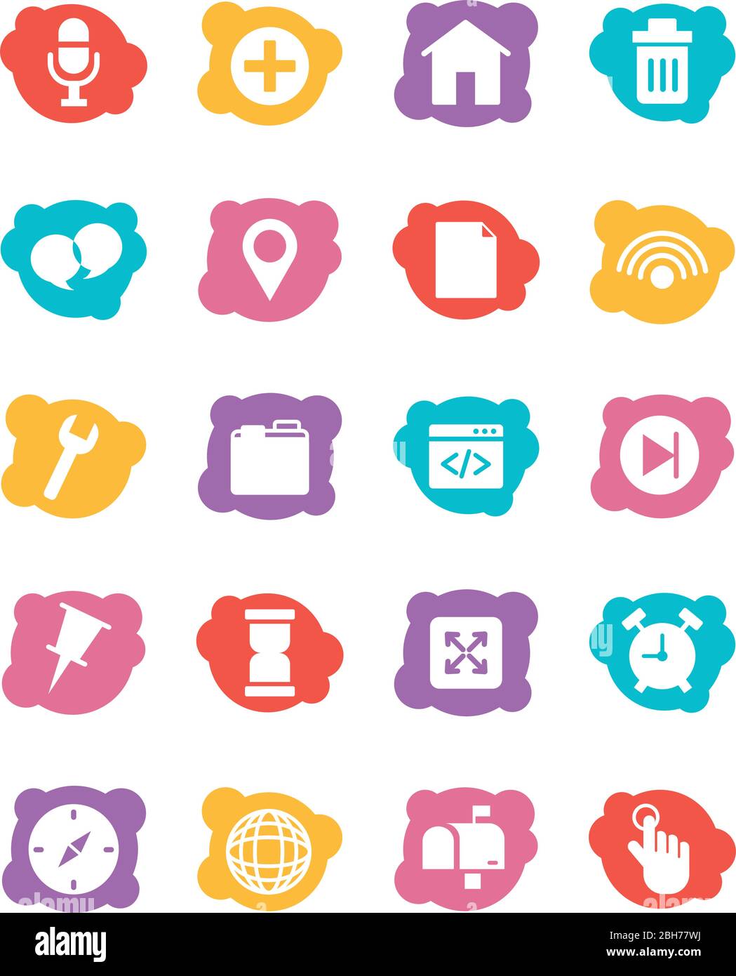 bundle of user interface set icons Stock Vector Image & Art - Alamy