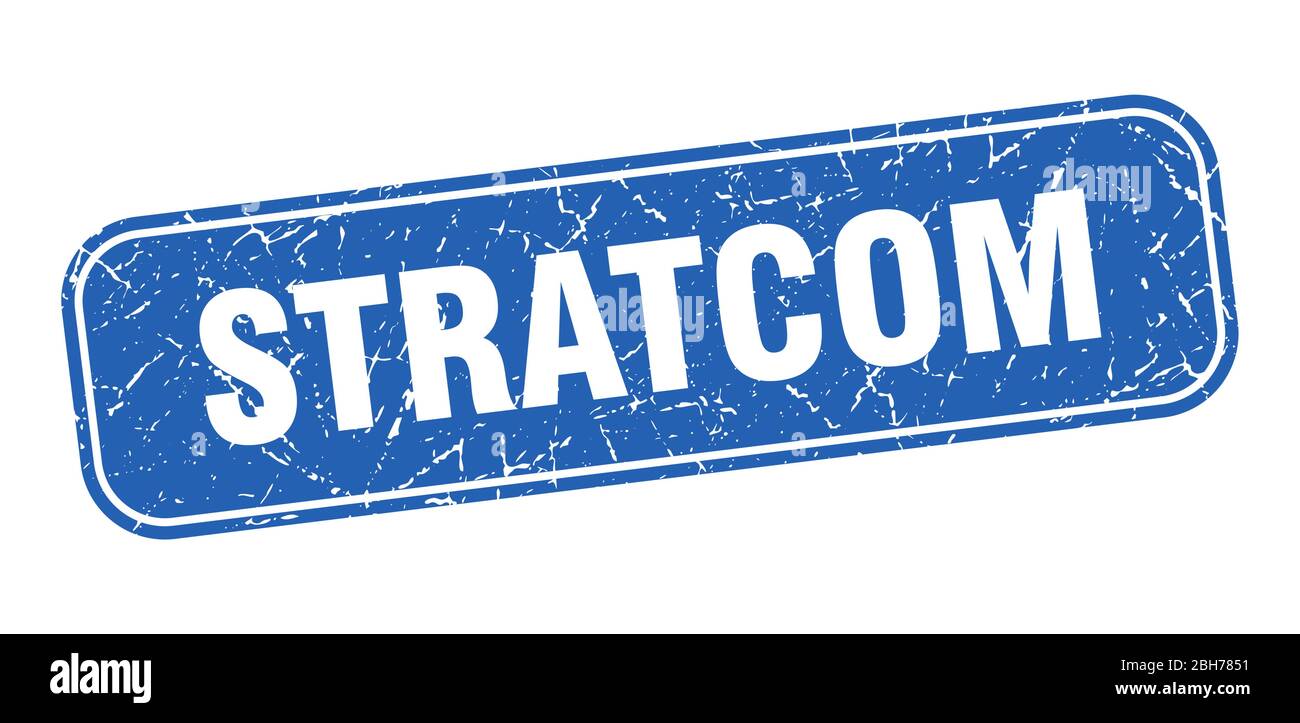 stratcom stamp. stratcom square grungy blue sign Stock Vector Image ...