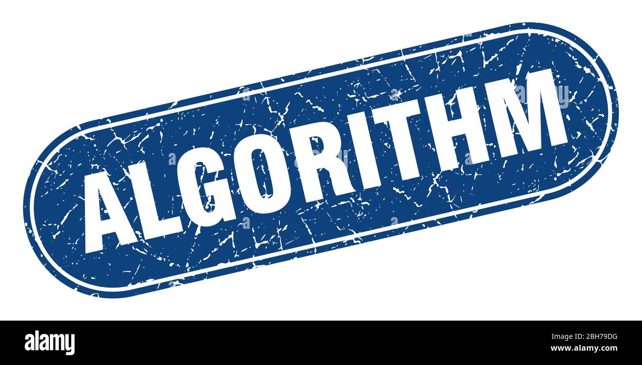 algorithm sign. algorithm grunge blue stamp. Label Stock Vector Image ...