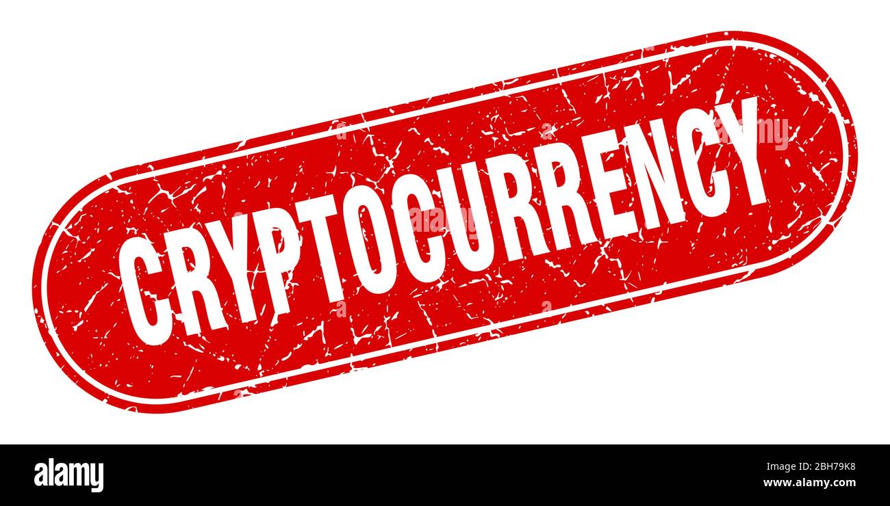 cryptocurrency sign. cryptocurrency grunge red stamp. Label Stock Vector