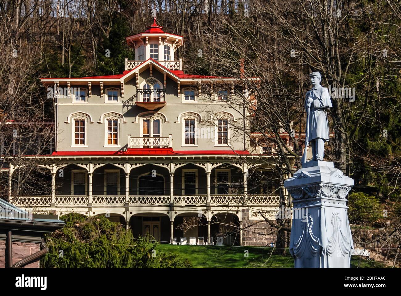 Asa Packer Mansion in Jim Thorpe, PA Stock Photo Alamy