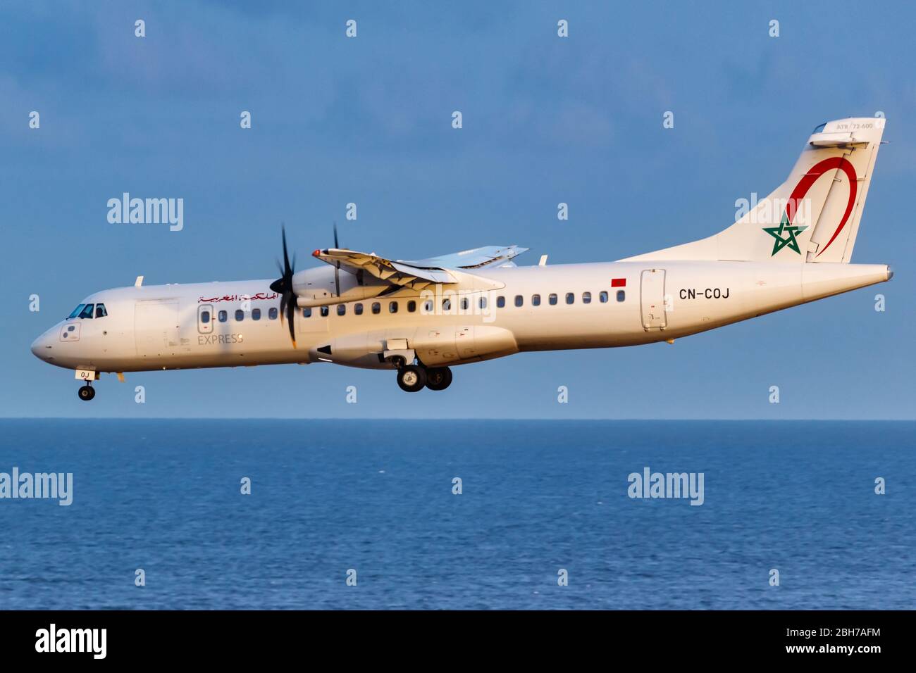 Gran Canaria, Spain – November 24, 2019: Royal Air Maroc Express ATR 72-600 airplane at Gran Canaria airport (LPA) in Spain. Stock Photo