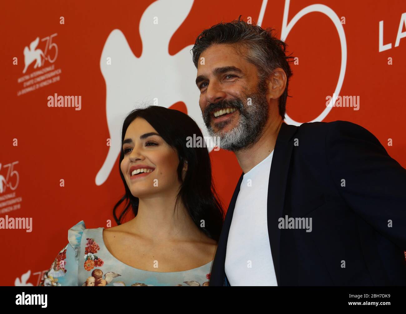 VENICE, ITALY - SEPTEMBER 04: Lali Espósito and Leonardo Sbaraglia
