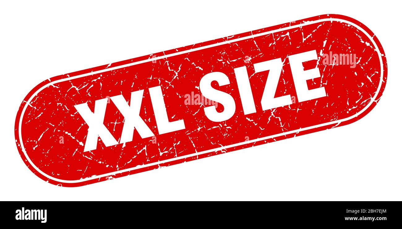 xxl size sign. xxl size grunge red stamp. Label Stock Vector Image