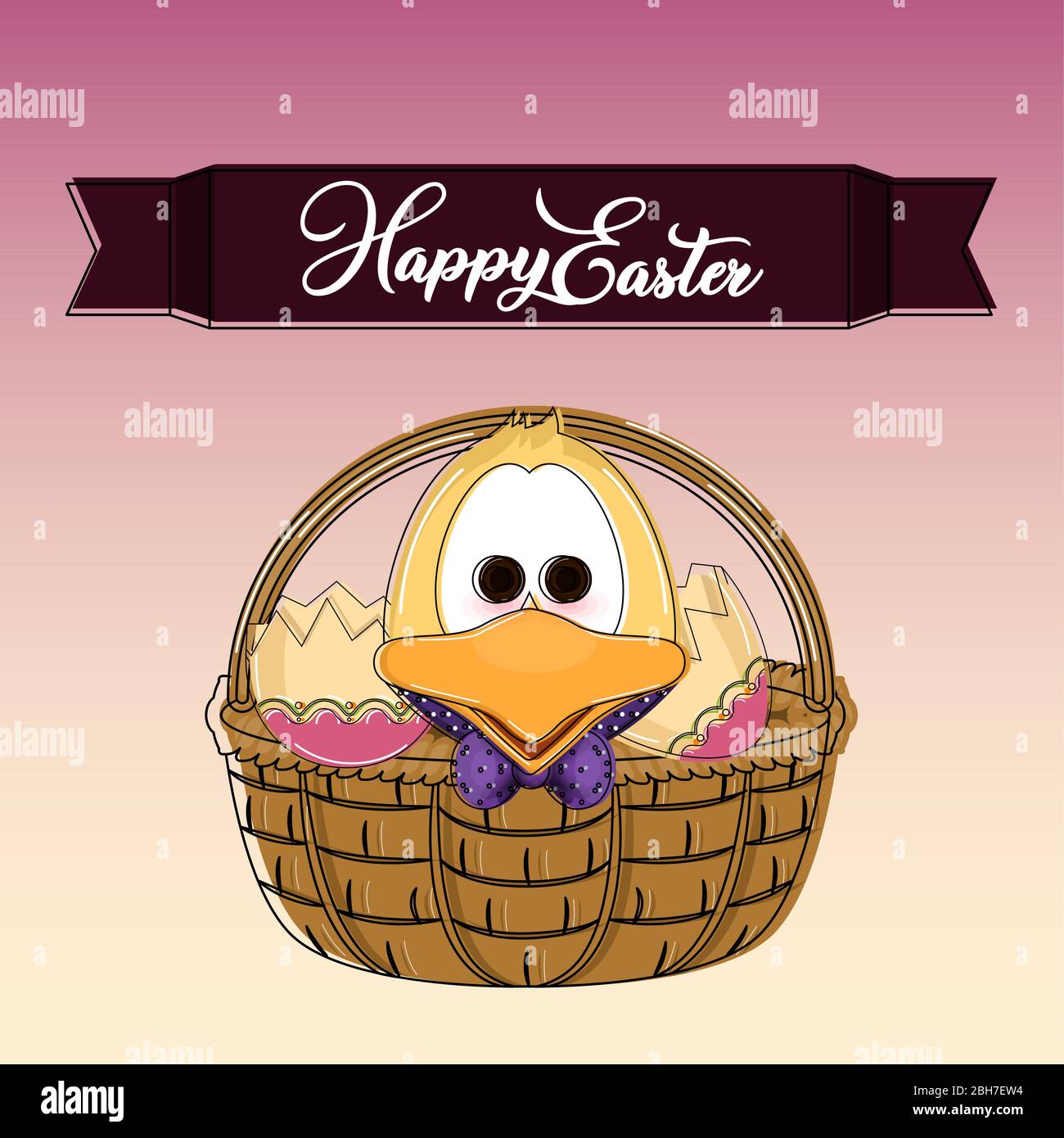 Happy easter poster Stock Vector