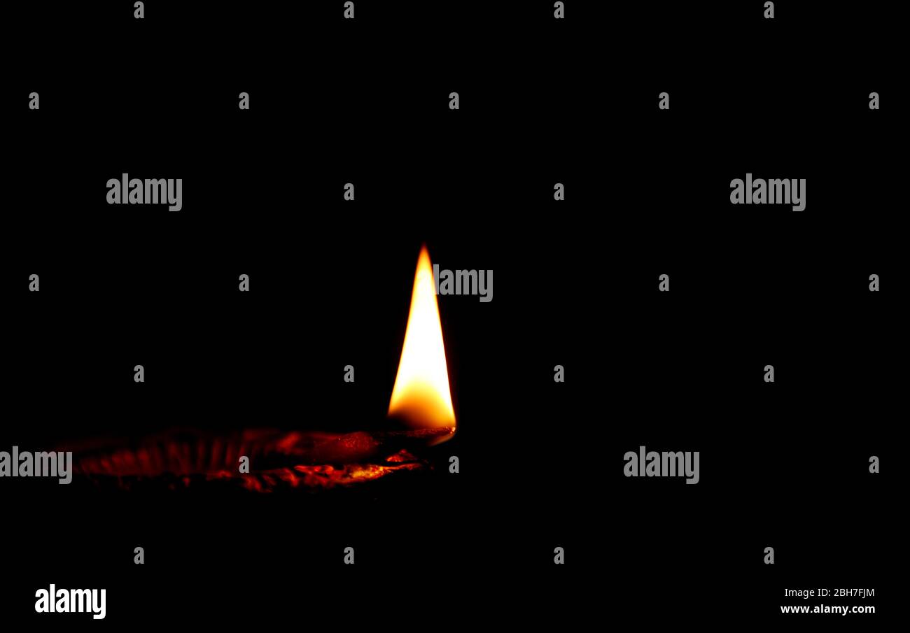 Oil lamp burning at night Stock Photo Alamy