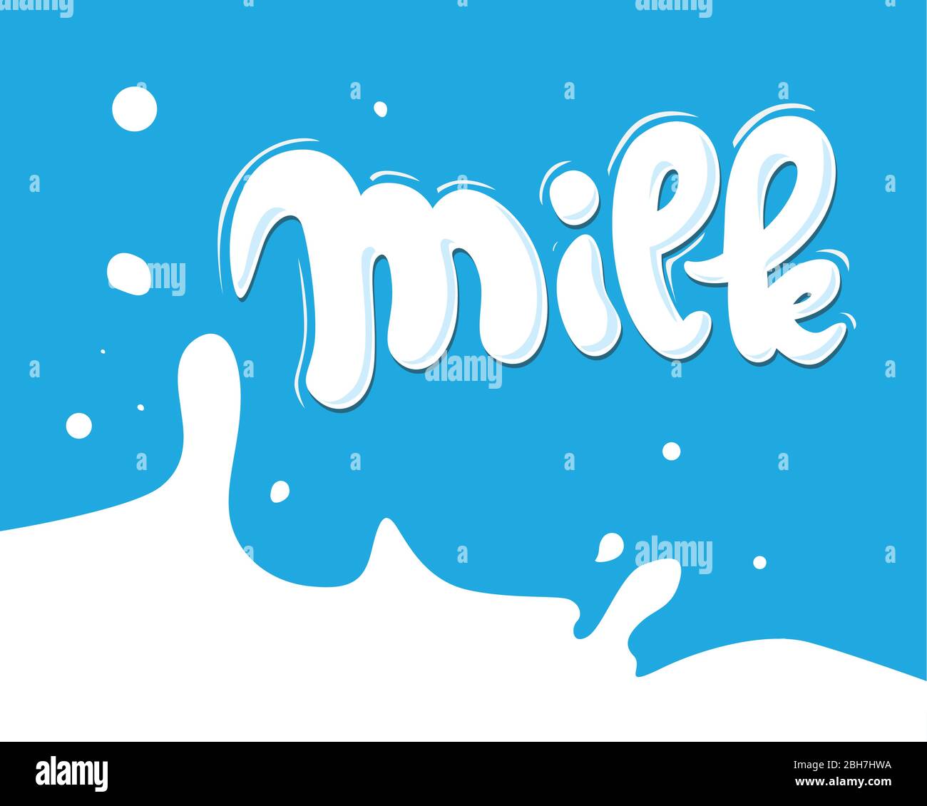 Milk splash flat design hi-res stock photography and images - Alamy