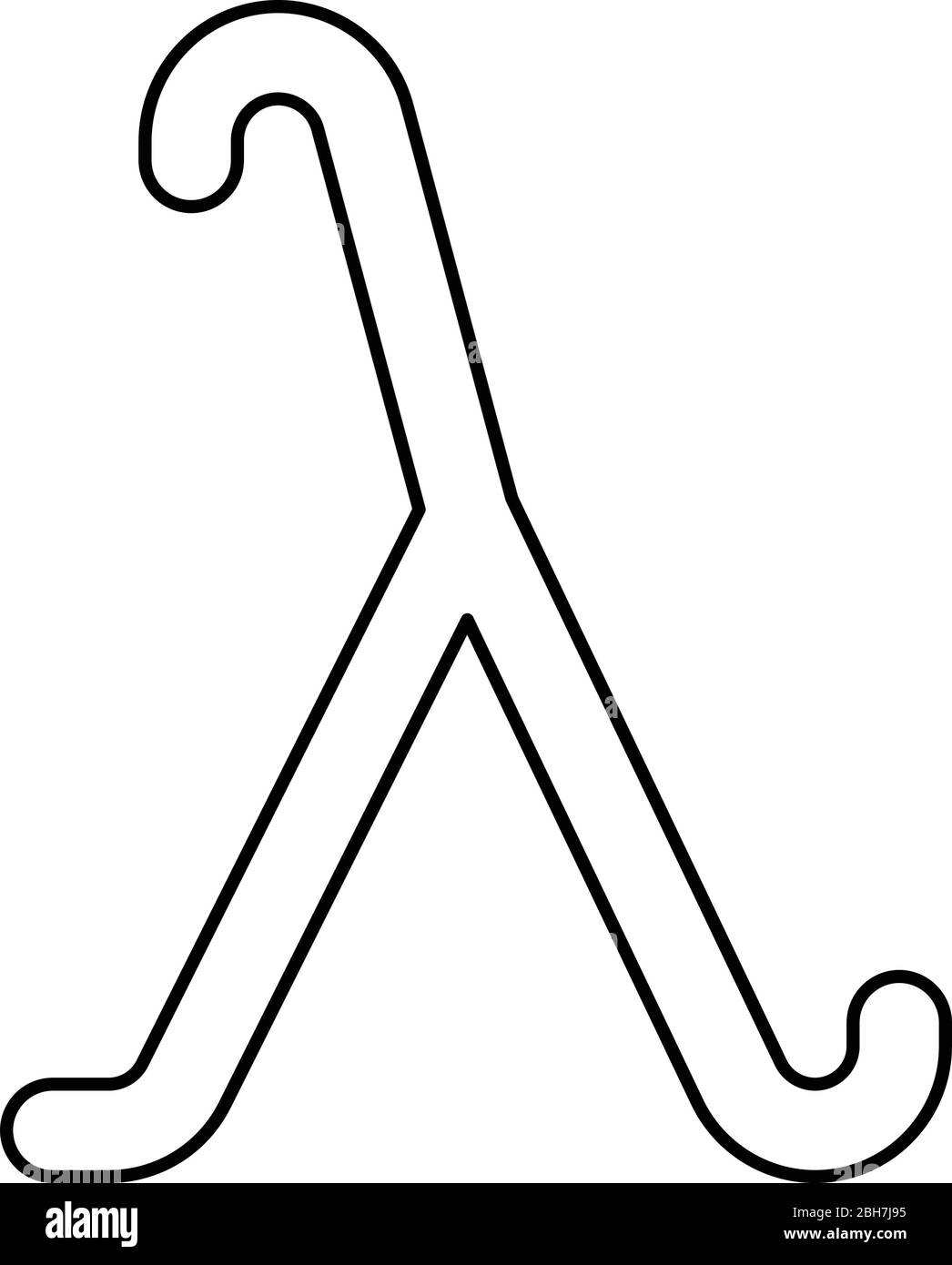 Lambda greek symbol small letter lowercase font icon outline black