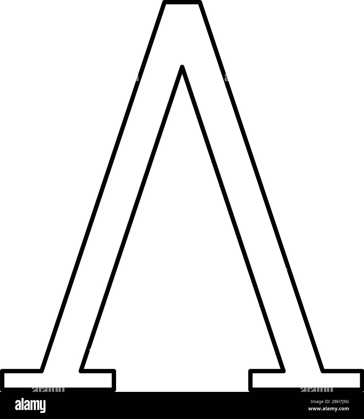 Lambda greek symbol capital letter uppercase font icon outline black ...