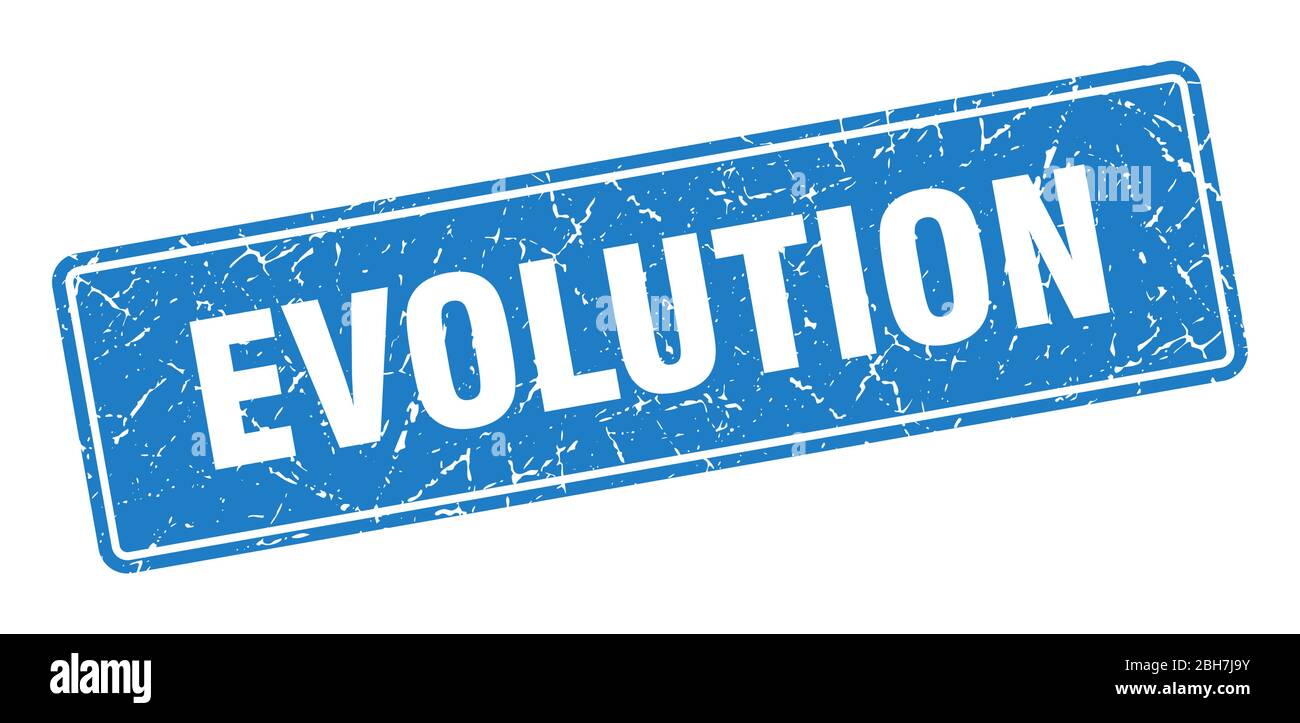 evolution stamp. evolution vintage blue label. Sign Stock Vector Image ...