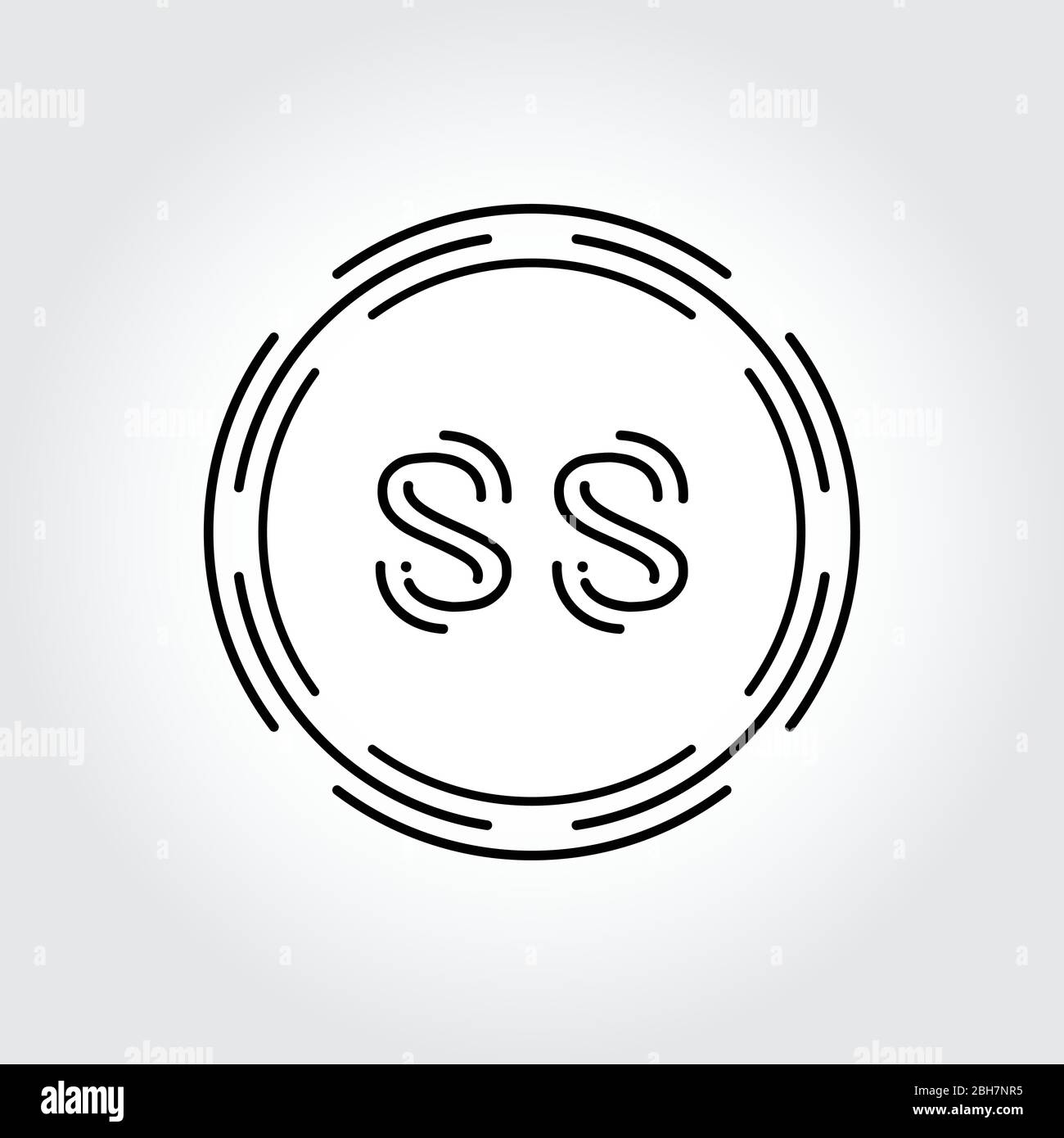 Initial SS Logo Design Creative Typography Vector Template ...