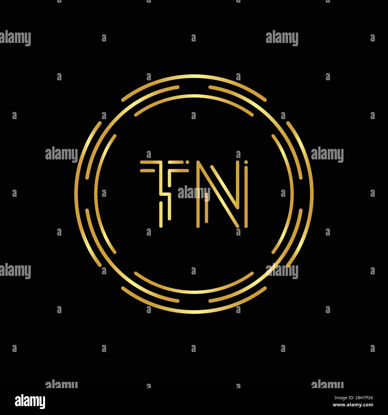 Initial Letter TN Logo Creative Typography Vector Template. Circle Letter TN  Logo Design Stock Vector Image & Art - Alamy