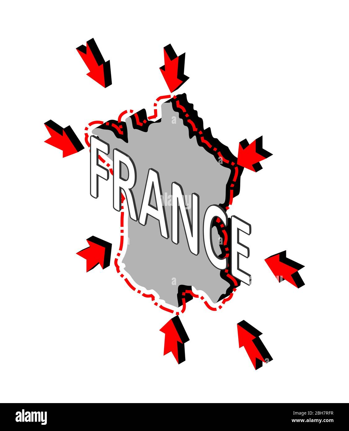 Covid france close border Stock Vector Images Alamy