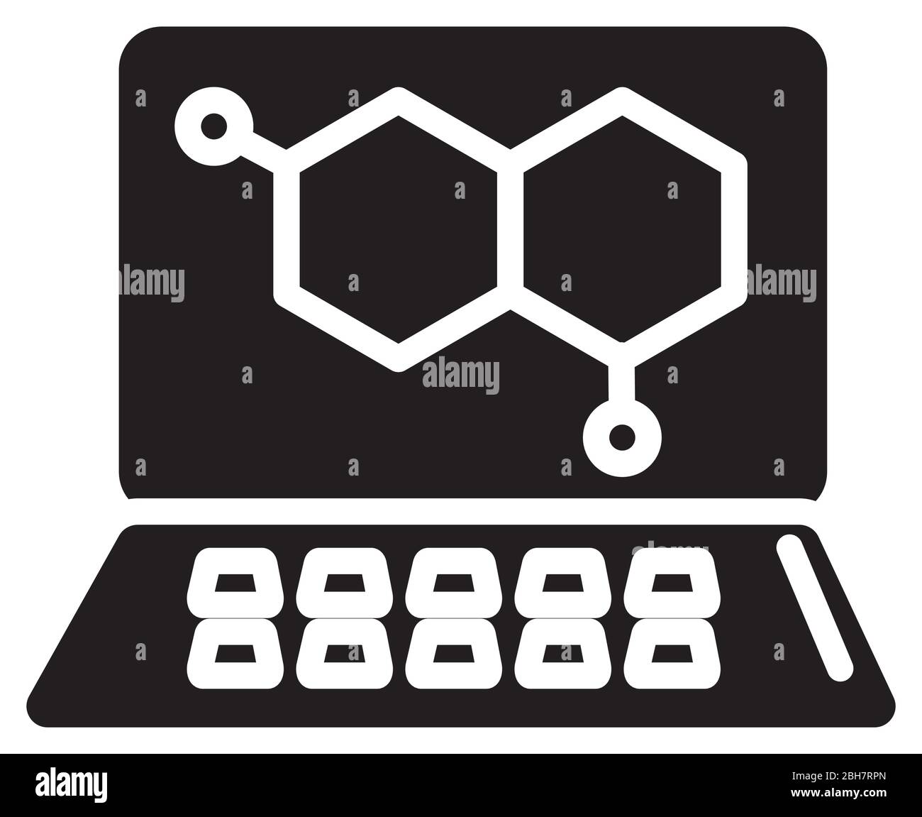 Doctor Icon Dna Computer dna medical symbol in laptop silhouette style Stock Vector Image & Art ...