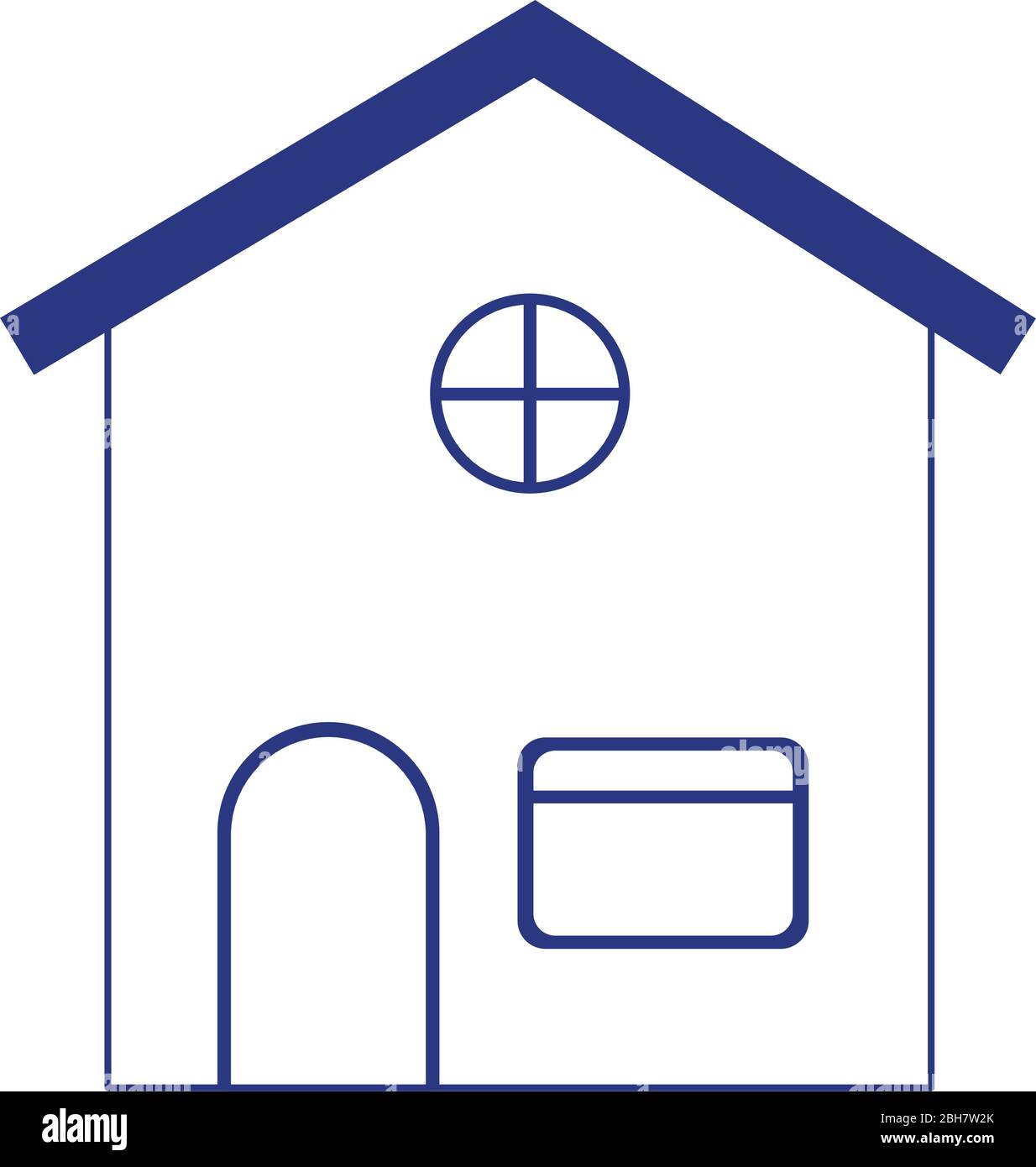 house property residencial isolated icon on white background vector ...