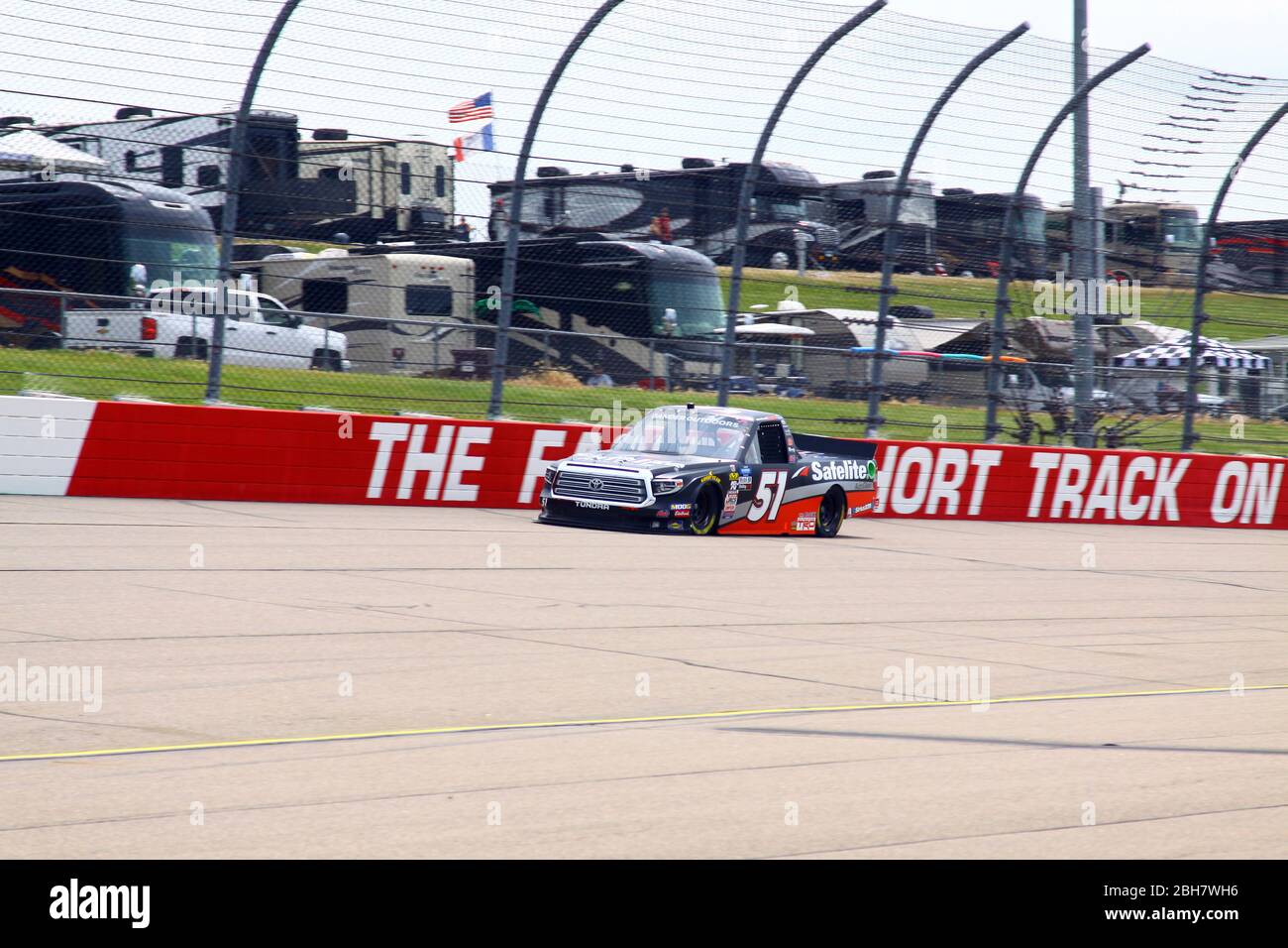 Newton, Iowa - June 15, 2019: Chandler Smith, NASCAR Gander Outdoors Truck Series M&M 300 race 2019 Stock Photo