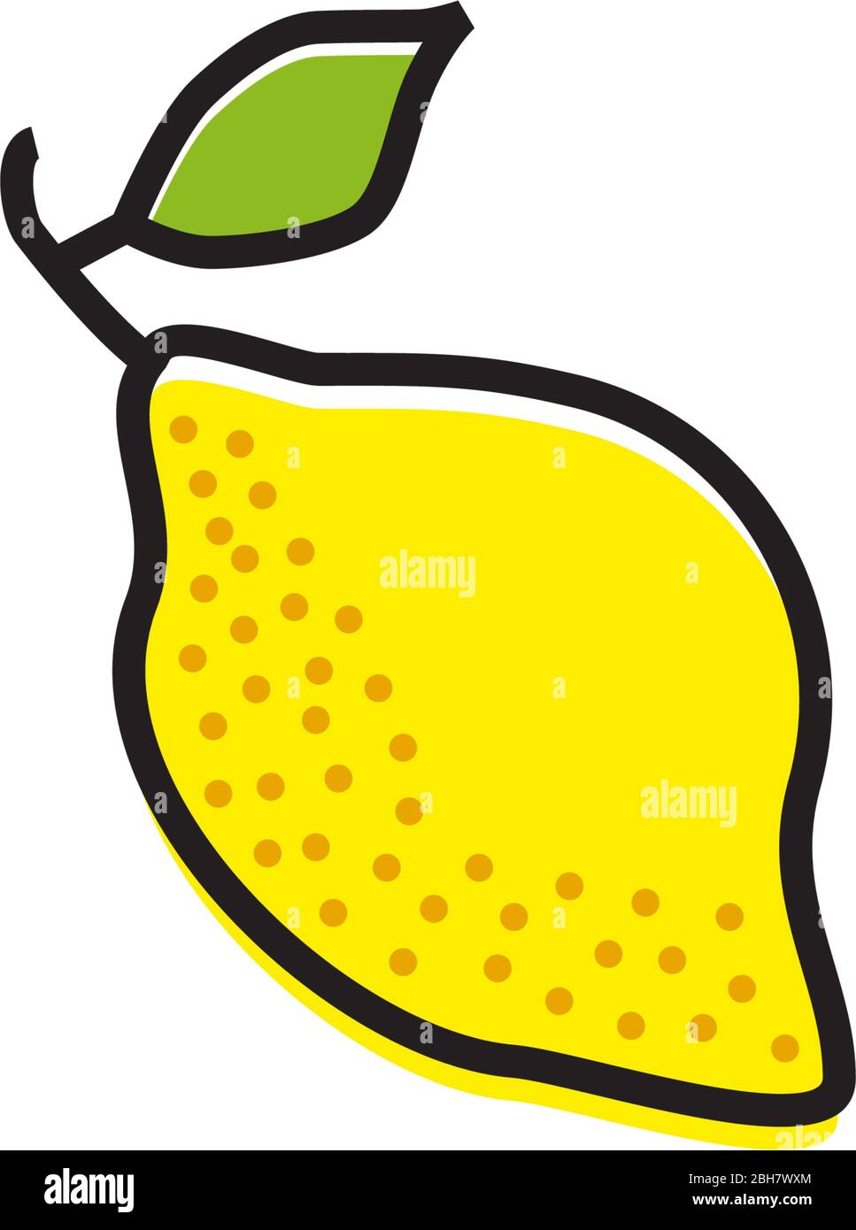 Lemon fruit icon logo design vector template Stock Vector