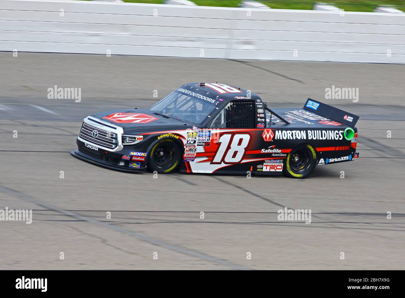 Newton, Iowa - June 15, 2019: Harrison Burton, NASCAR Gander Outdoors Truck Series M&M 300 race 2019 Stock Photo