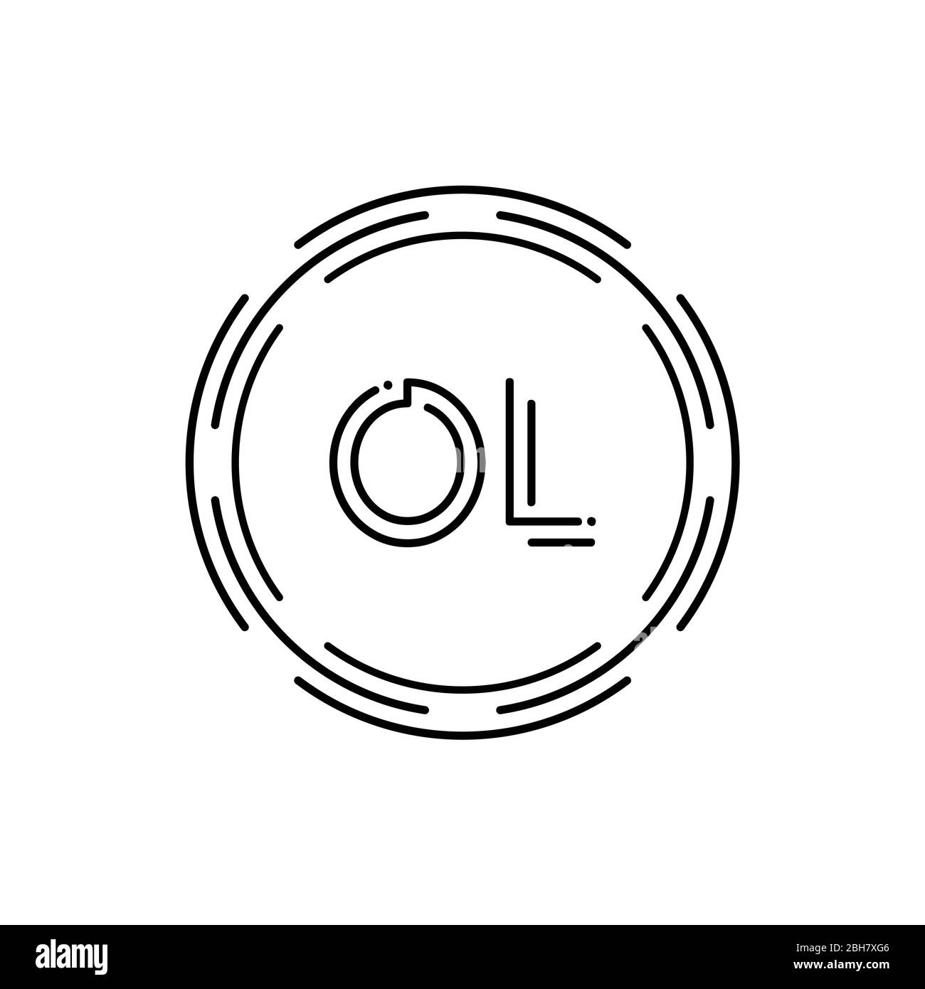 Initial Monogram Letter OL Logo Design Vector Template. Digital ...