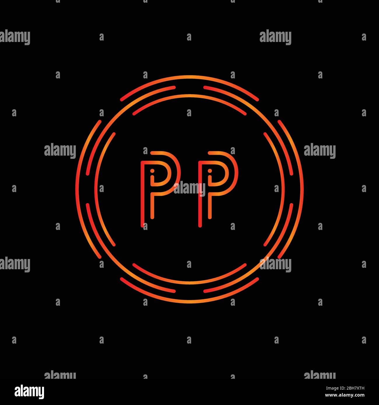 Initial Letter PP Logo Design Vector Template. PP Letter Logo Design