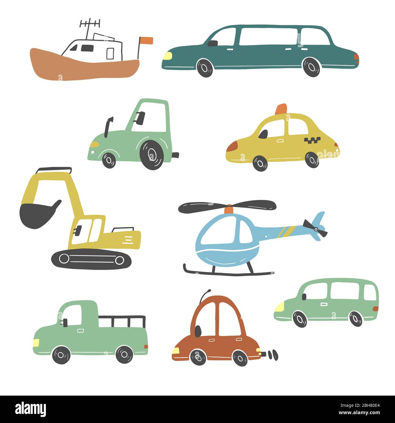 Land Transport Clipart Transportation Vector Kawaii Vehicle 