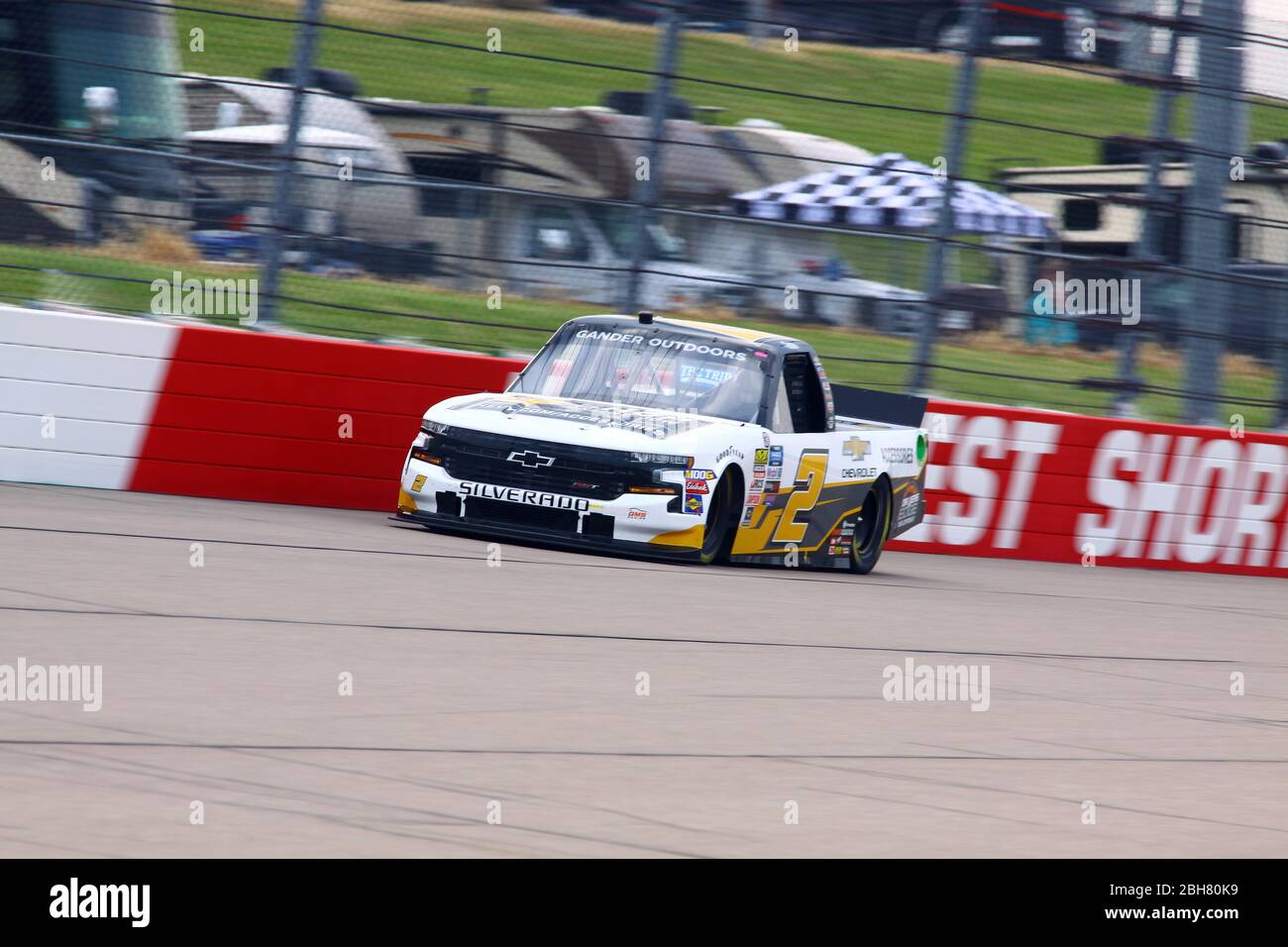 Newton, Iowa - June 15, 2019: Sheldon Creed, NASCAR Gander Outdoors Truck Series M&M 300 race 2019 Stock Photo