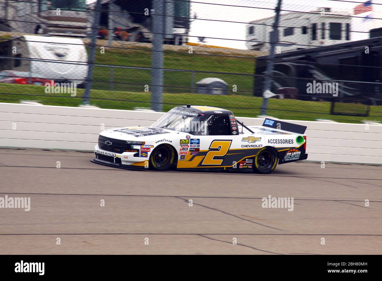 Newton, Iowa - June 15, 2019: Sheldon Creed, NASCAR Gander Outdoors Truck Series M&M 300 race 2019 Stock Photo
