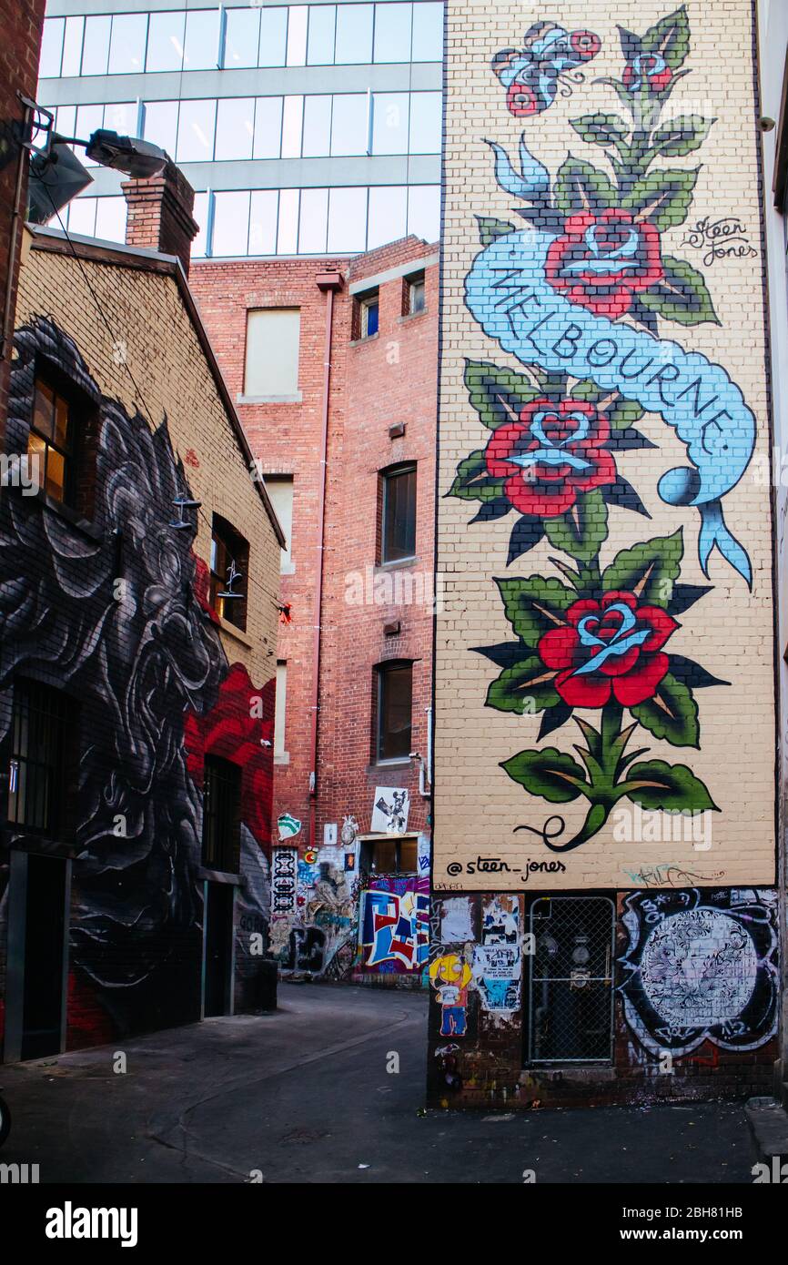Melbourne Street Art Victoria Australia Stock Photo Alamy
