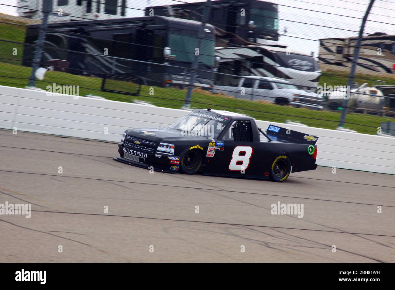 Newton, Iowa - June 15, 2019: Trey Hutchens III, NASCAR Gander Outdoors Truck Series M&M 300 race 2019 Stock Photo