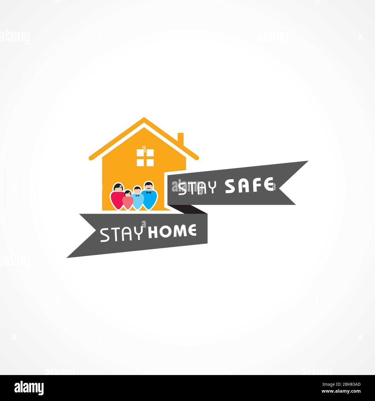 Vector Illustration for Stay Home, Stay Safe Concept Stock Vector Image ...