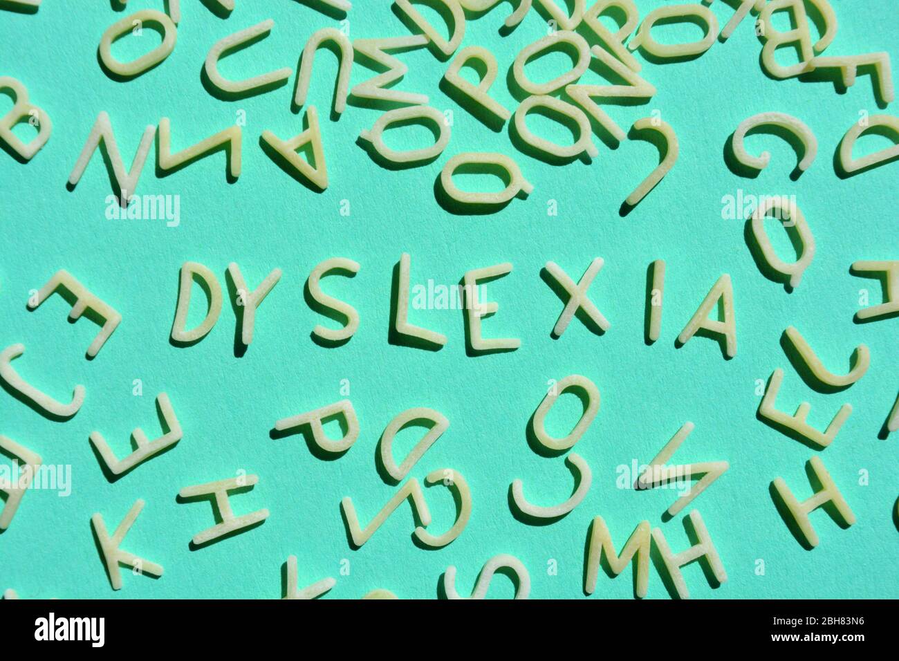 Dyslexia, word surrounded by random letters Stock Photo