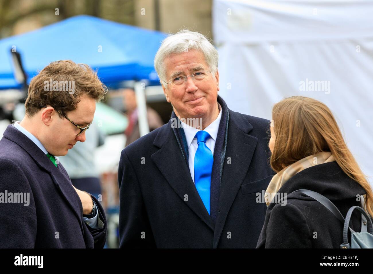 Sir Michael Fallon, MP, Member of Parliament and British Conservative Party politician, interviewed, Westminster, London, UK Stock Photo