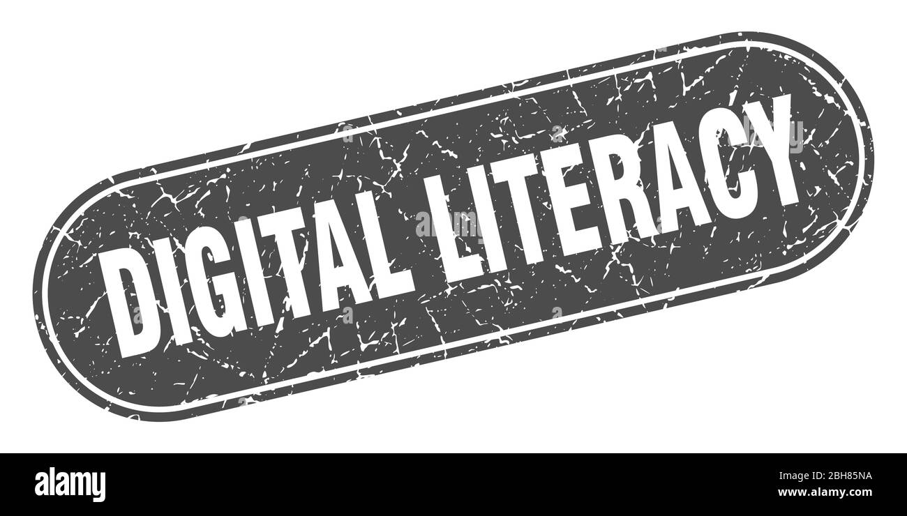 digital literacy sign. digital literacy grunge black stamp. Label Stock