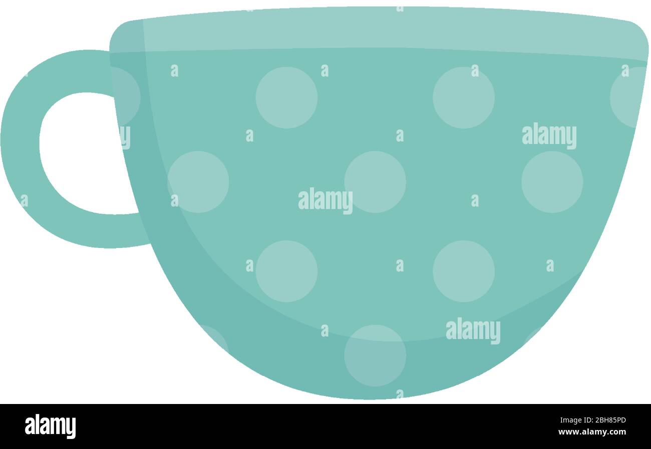 coffee cup ceramic utensil isolated icon white background vector illustration Stock Vector