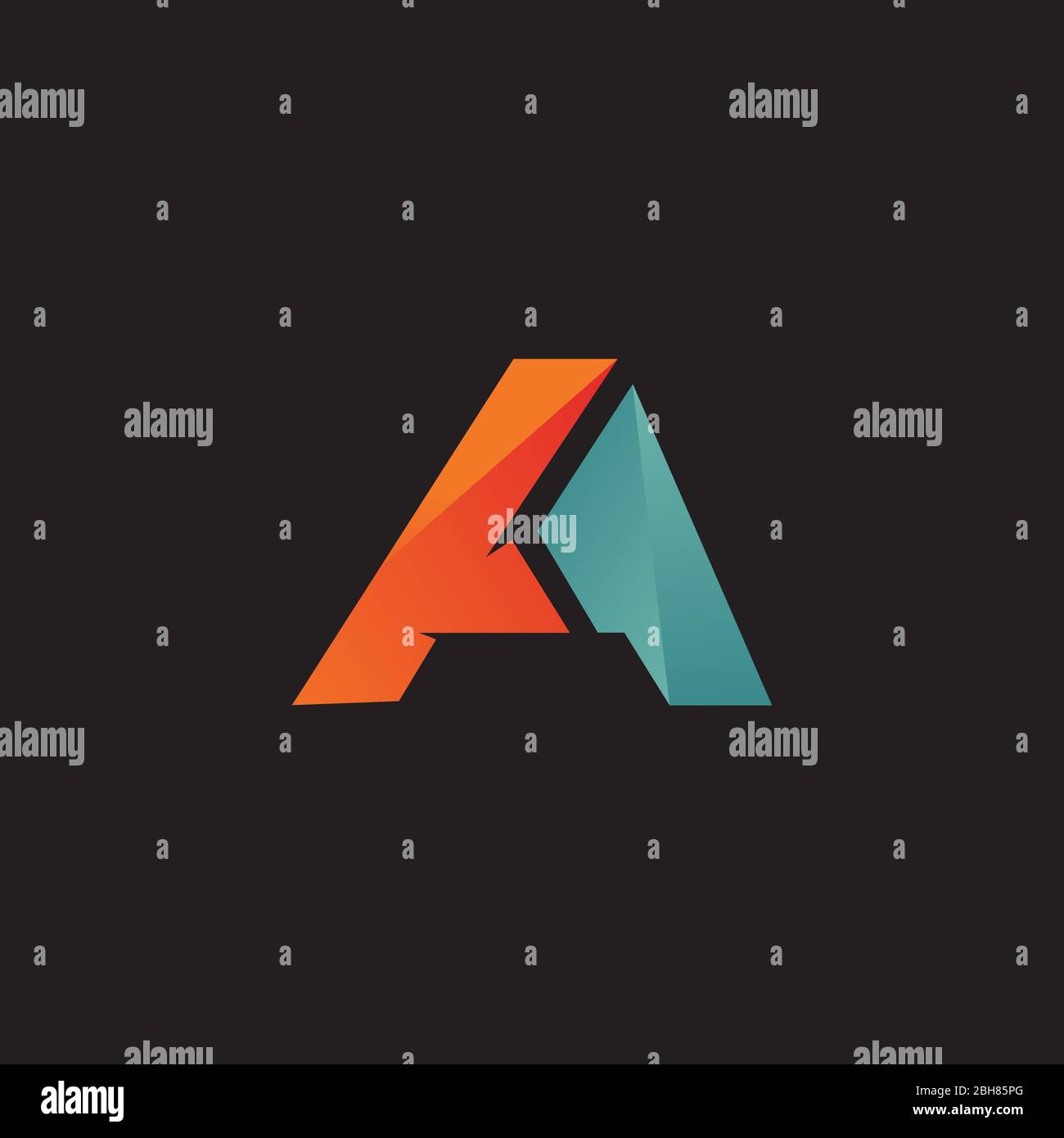 A letter initial icon logo design vector template Stock Vector