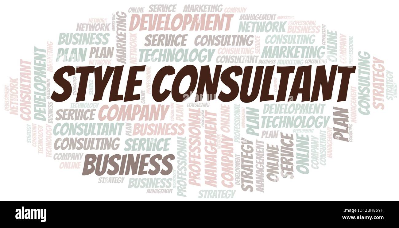 Style Consultant typography vector word cloud. Wordcloud collage made ...
