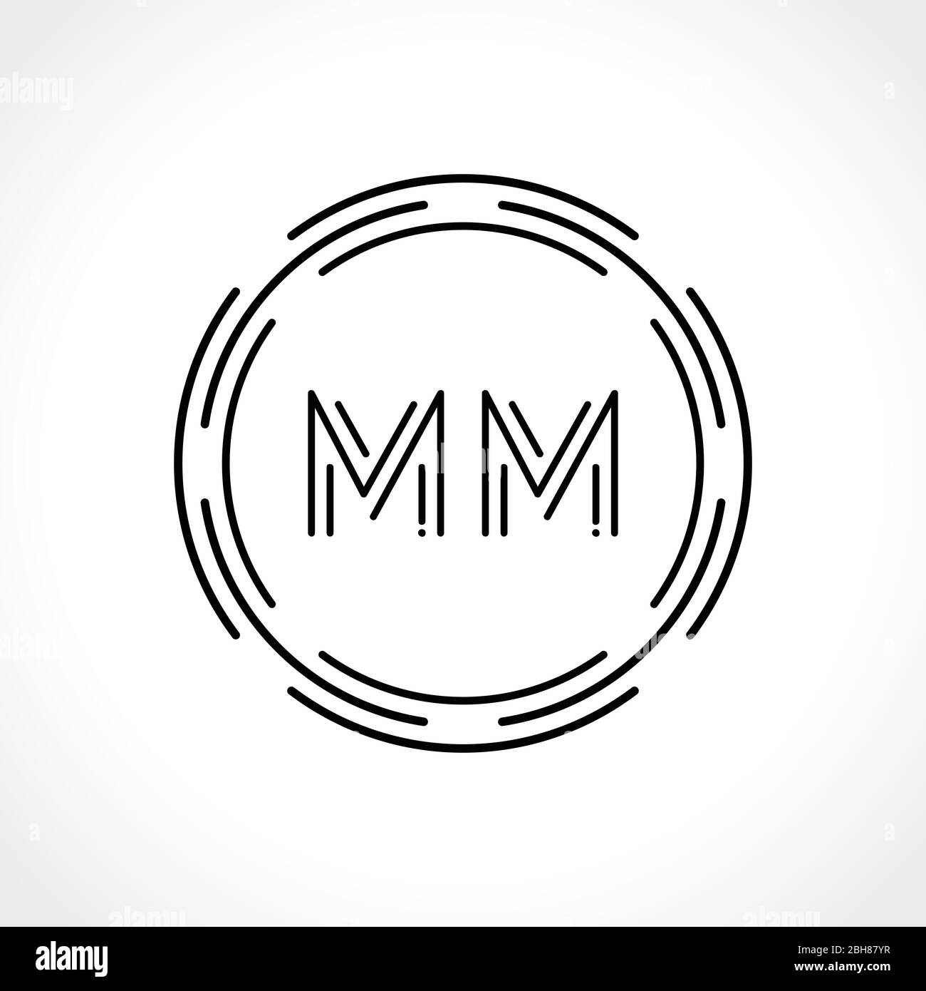 Initial Mm Letter Vector & Photo (Free Trial)