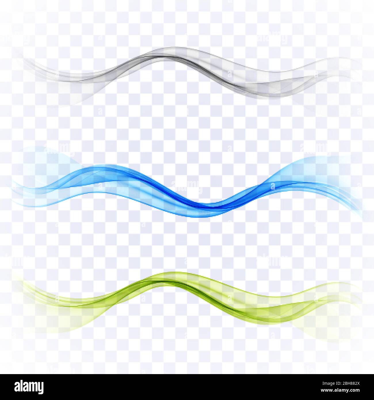 Set of blend abstract wave Colorful flow vector wave Stock Vector Image ...
